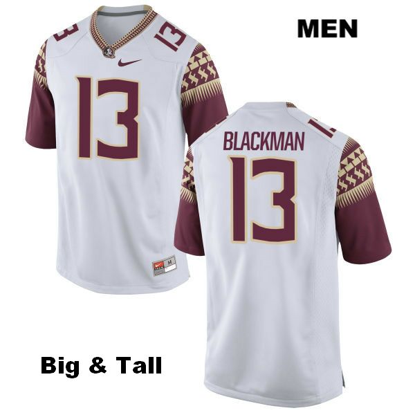 Men's NCAA Nike Florida State Seminoles #13 James Blackman College Big & Tall White Stitched Authentic Football Jersey GWF2369JL
